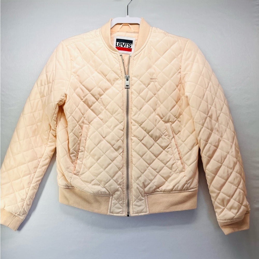 Levi's Women's light pink‎ Quilted Bomber Jacket